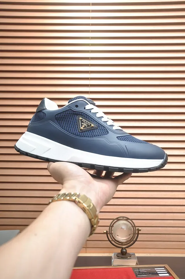Prada Cloudbust Navy and White Lifestyle Sneakers 2