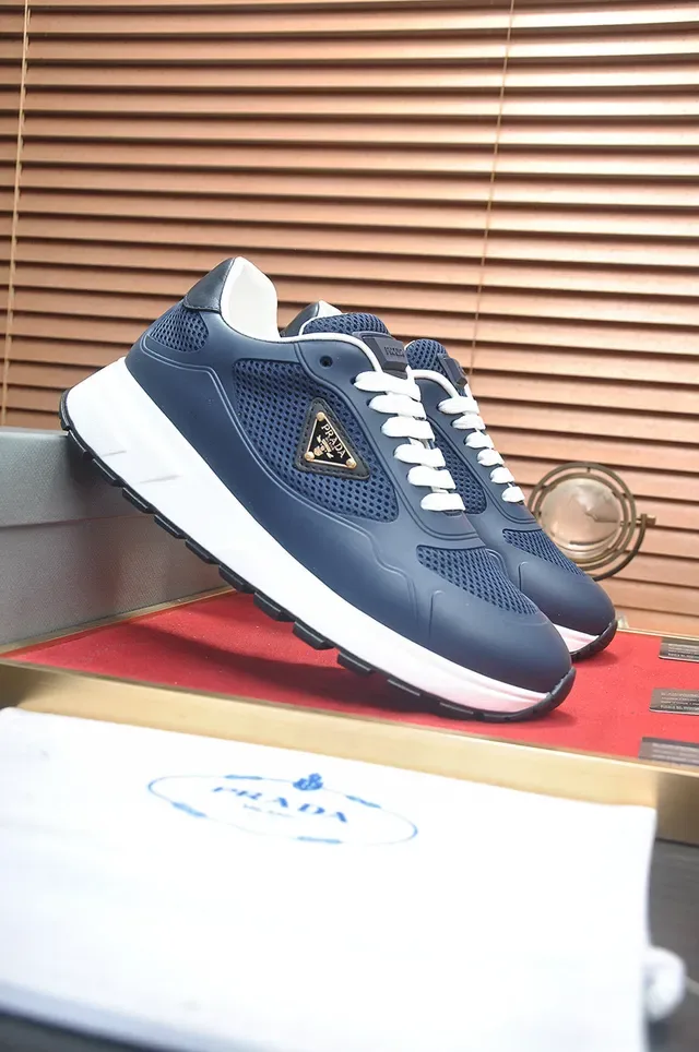 Prada Cloudbust Navy and White Lifestyle Sneakers 4