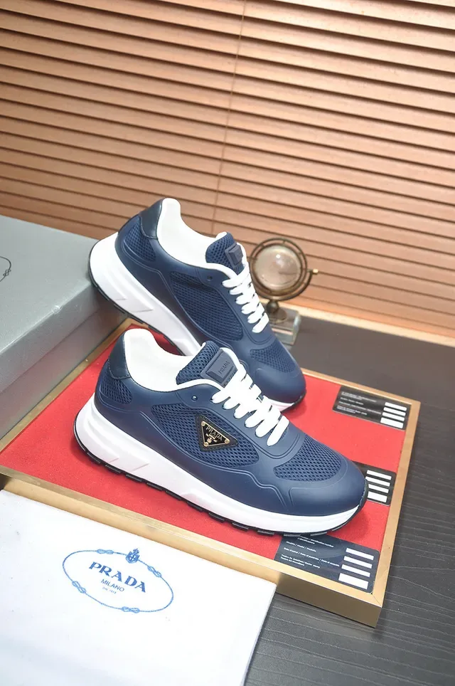 Prada Cloudbust Navy and White Lifestyle Sneakers 6