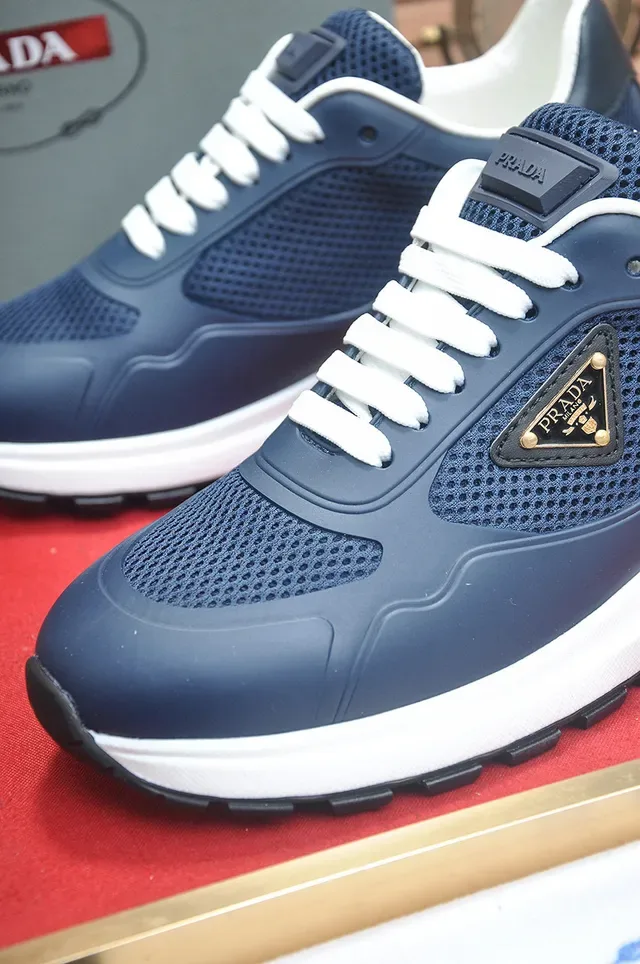 Prada Cloudbust Navy and White Lifestyle Sneakers 8