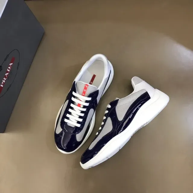 Prada Cloudbust Navy Patent and Mesh Lifestyle Sneakers 2