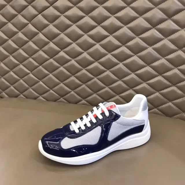 Prada Cloudbust Navy Patent and Mesh Lifestyle Sneakers 4