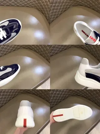 Prada Cloudbust Navy Patent and Mesh Lifestyle Sneakers 5