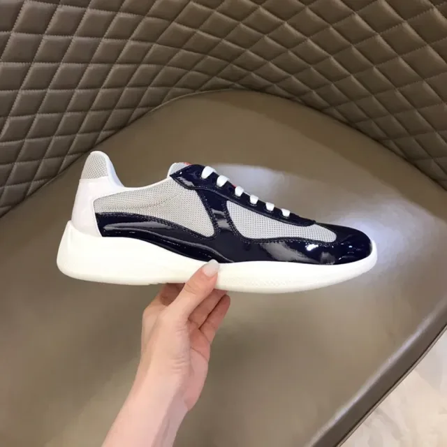 Prada Cloudbust Navy Patent and Mesh Lifestyle Sneakers 7