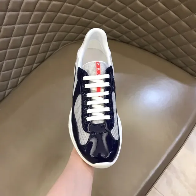 Prada Cloudbust Navy Patent and Mesh Lifestyle Sneakers 8