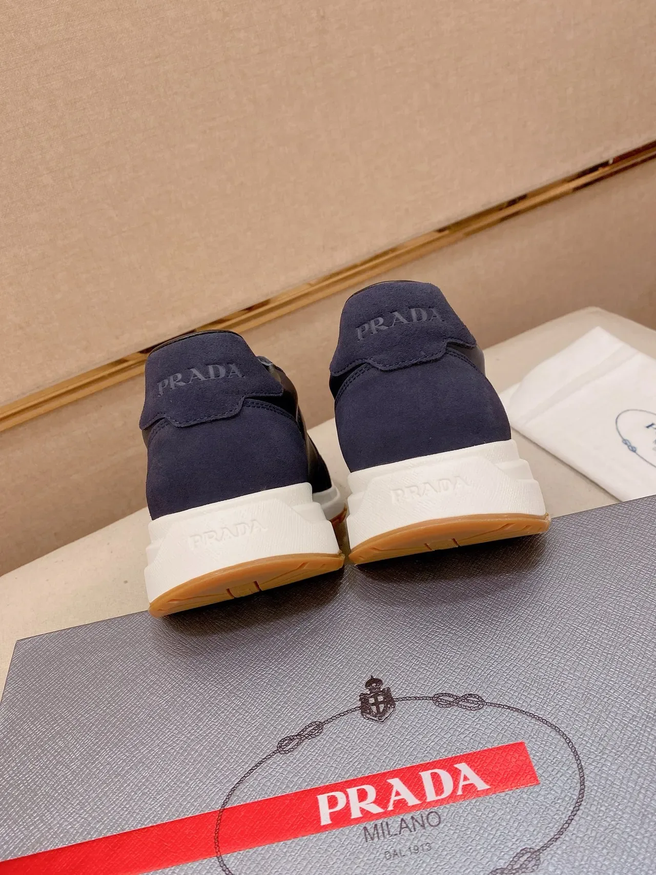 Prada Cloudbust Navy Suede and Nylon Lifestyle Sneakers 3