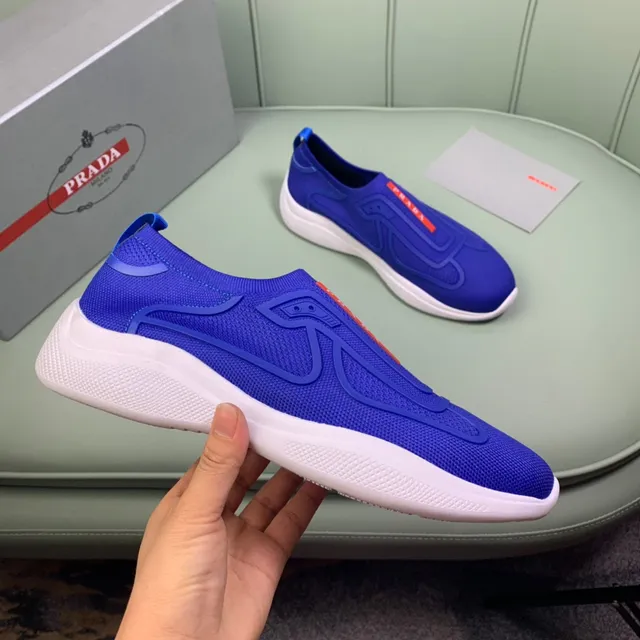 Prada Cloudbust Royal Blue Slip-On Lifestyle Sneakers 4