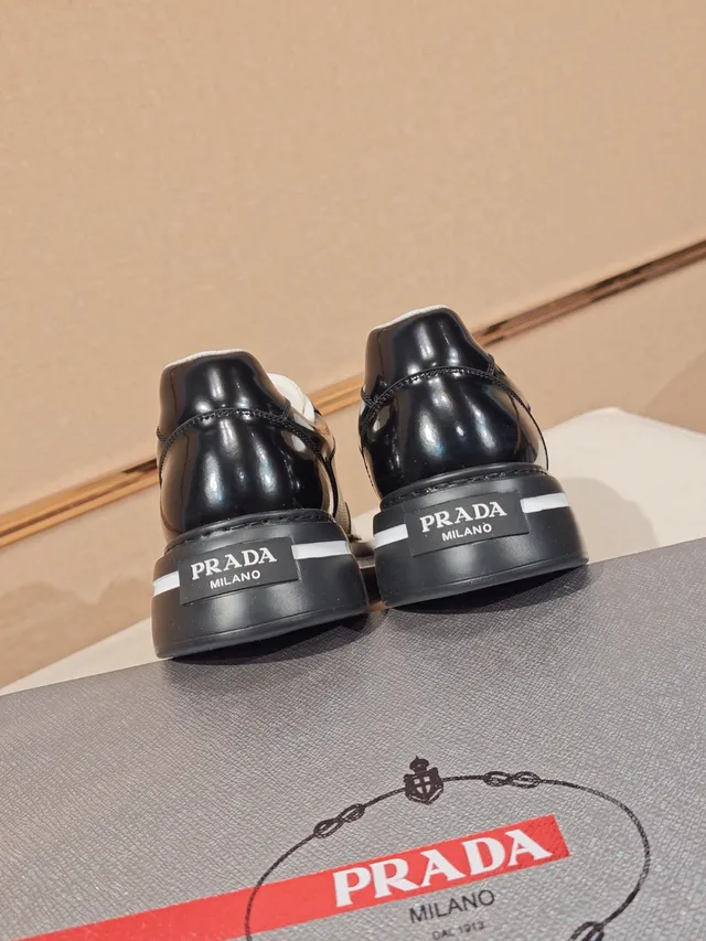 Prada Cloudbust Two-Tone Black and Off-White Lifestyle Sneakers 3