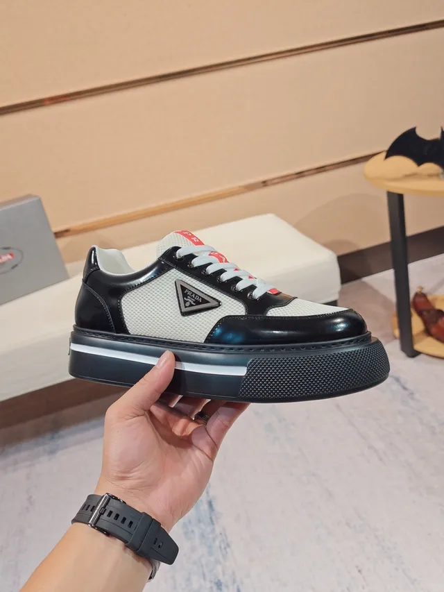 Prada Cloudbust Two-Tone Black and Off-White Lifestyle Sneakers 4