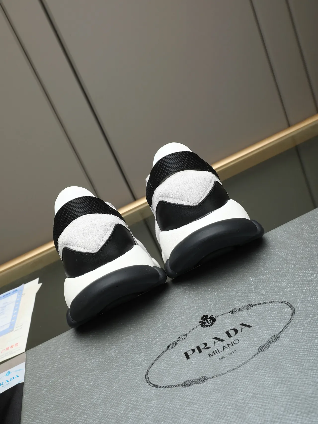 Prada Cloudbust White and Black Chunky Sneakers 4
