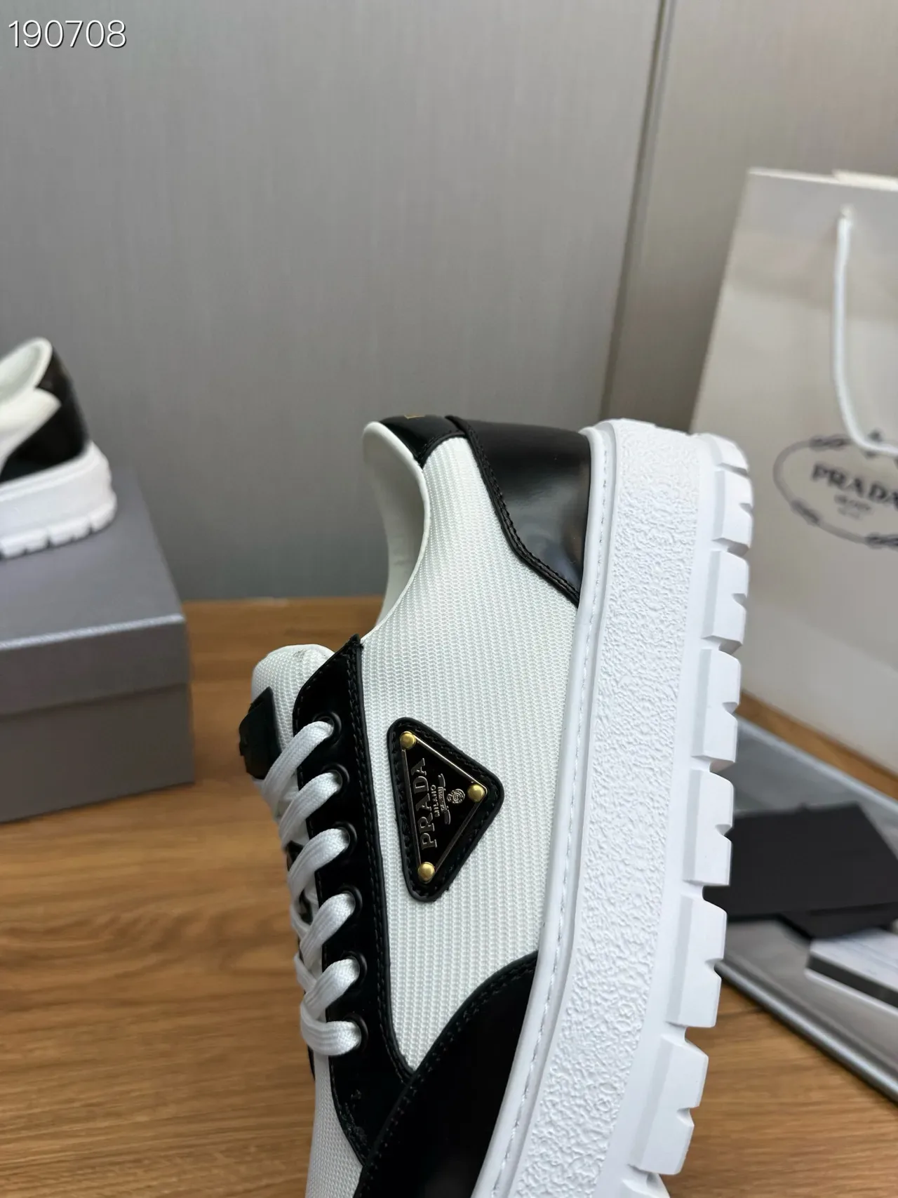Prada Cloudbust White and Black Lifestyle Sneakers 4