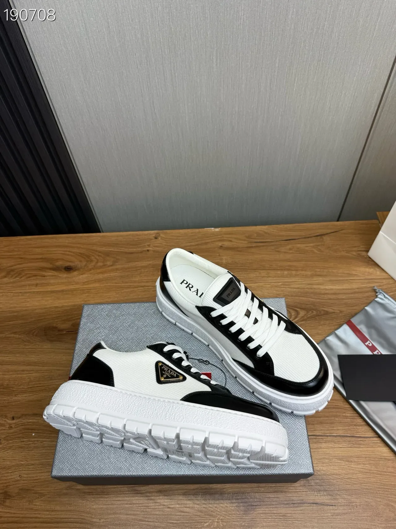 Prada Cloudbust White and Black Lifestyle Sneakers 5