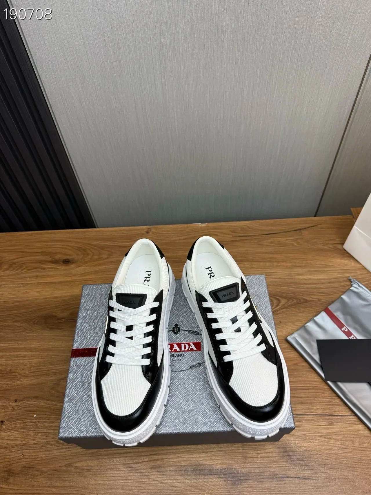 Prada Cloudbust White and Black Lifestyle Sneakers 8