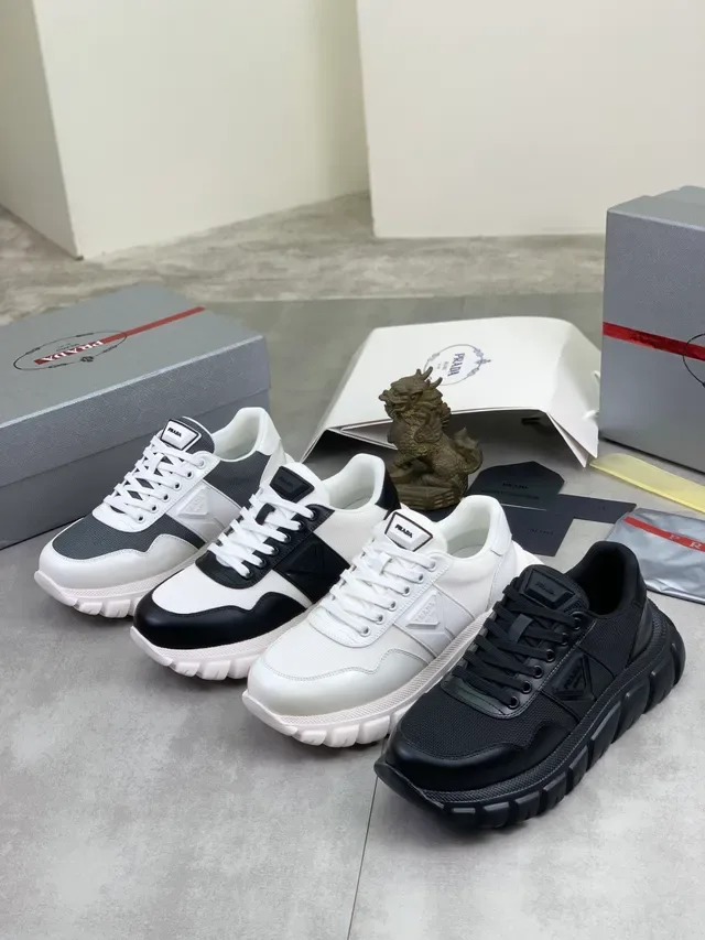 Prada Cloudbust White and Black Lifestyle Sneakers 2