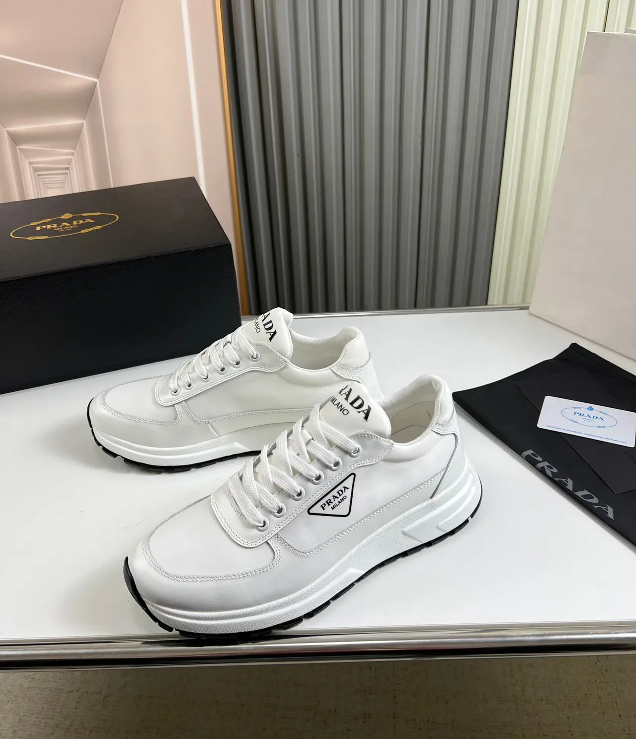 Prada Cloudbust White Leather Chunky Sneakers 8