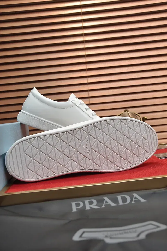 Prada Cloudbust White Smooth Leather Low-Top Lifestyle Sneakers 3