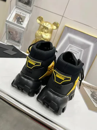 Prada Cloudbust Yellow and Black Chunky Sneakers 2