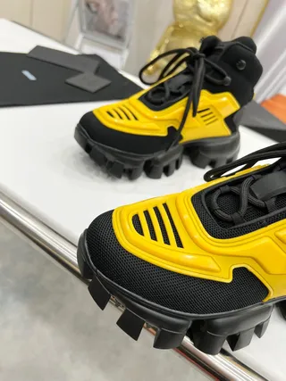 Prada Cloudbust Yellow and Black Chunky Sneakers 6