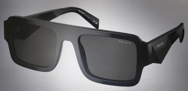 Prada Translucent White Oversized Rectangular Sunglasses 2