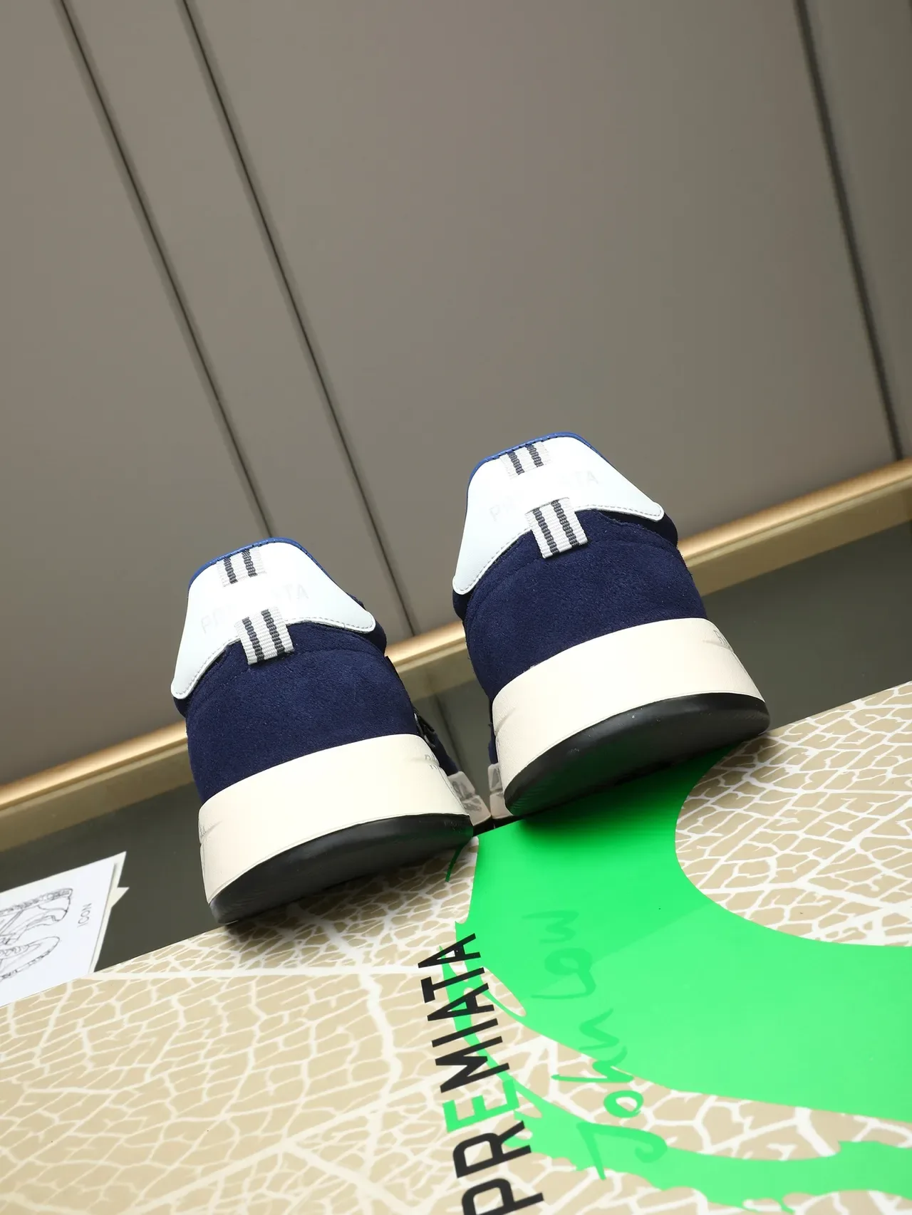 Premiata Navy Suede X-Logo Lifestyle Sneaker 4
