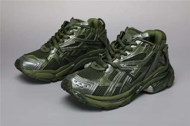 Puma baskets chunky avec superpositions synthétiques en silhouette vert armée et argent 5