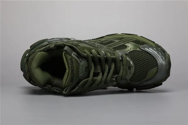Puma baskets chunky avec superpositions synthétiques en silhouette vert armée et argent 7