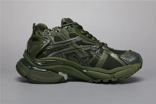 Puma baskets chunky avec superpositions synthétiques en silhouette vert armée et argent 8