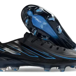 Puma F50 Hyperfast Black Blue Firm-Ground Soccer Shoes