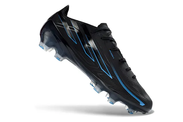 Puma F50 Hyperfast Sapatos de Futebol para Gramado Firme Preto e Azul 2