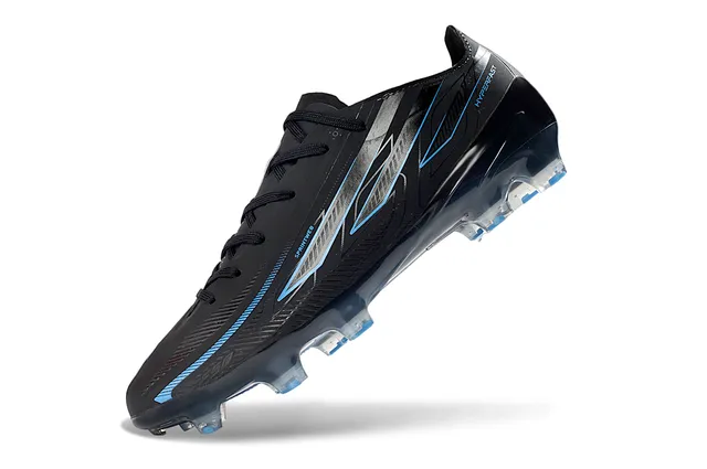 Puma F50 Hyperfast Sapatos de Futebol para Gramado Firme Preto e Azul 3
