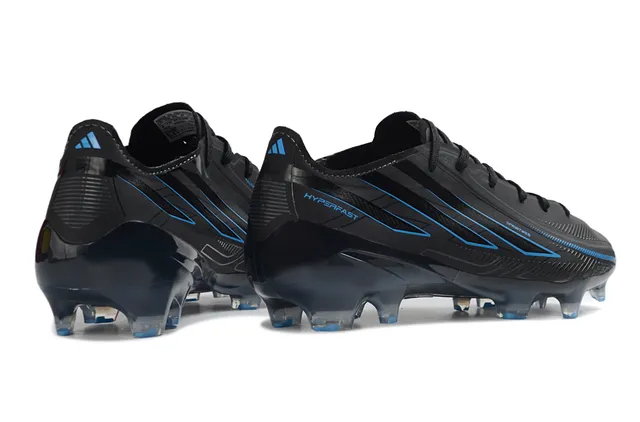 Puma F50 Hyperfast Sapatos de Futebol para Gramado Firme Preto e Azul 5