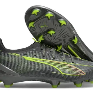 Puma Future Z Black Green Low-Cut Collar Textured Synthetic Upper Firm-Ground Soccer Shoes