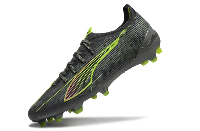 Puma Future Z Noir Vert Col Bas Texturé Synthétique Supérieur Firm-Ground Chaussures de Football 3