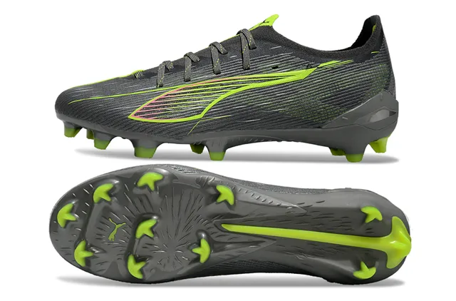Puma Future Z Noir Vert Col Bas Texturé Synthétique Supérieur Firm-Ground Chaussures de Football 6