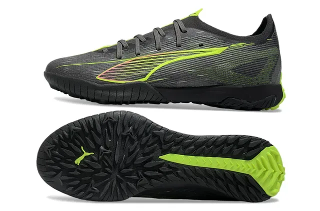 Puma Future Z Black Green Low-Cut Textured Synthetic Upper Indoor Soccer Shoes 6