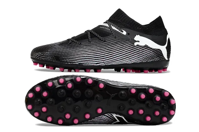 Puma Future Z Negro Rosa Zapatos de Fútbol con Upper de Tejido Rayado para Césped Artificial 6