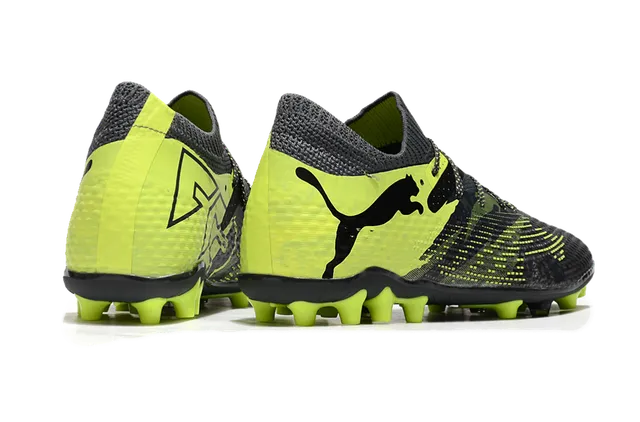 Puma Future Z Noir Jaune Haut Tricot Lacets Asymétriques Chaussures de Football Terrain Firme 5
