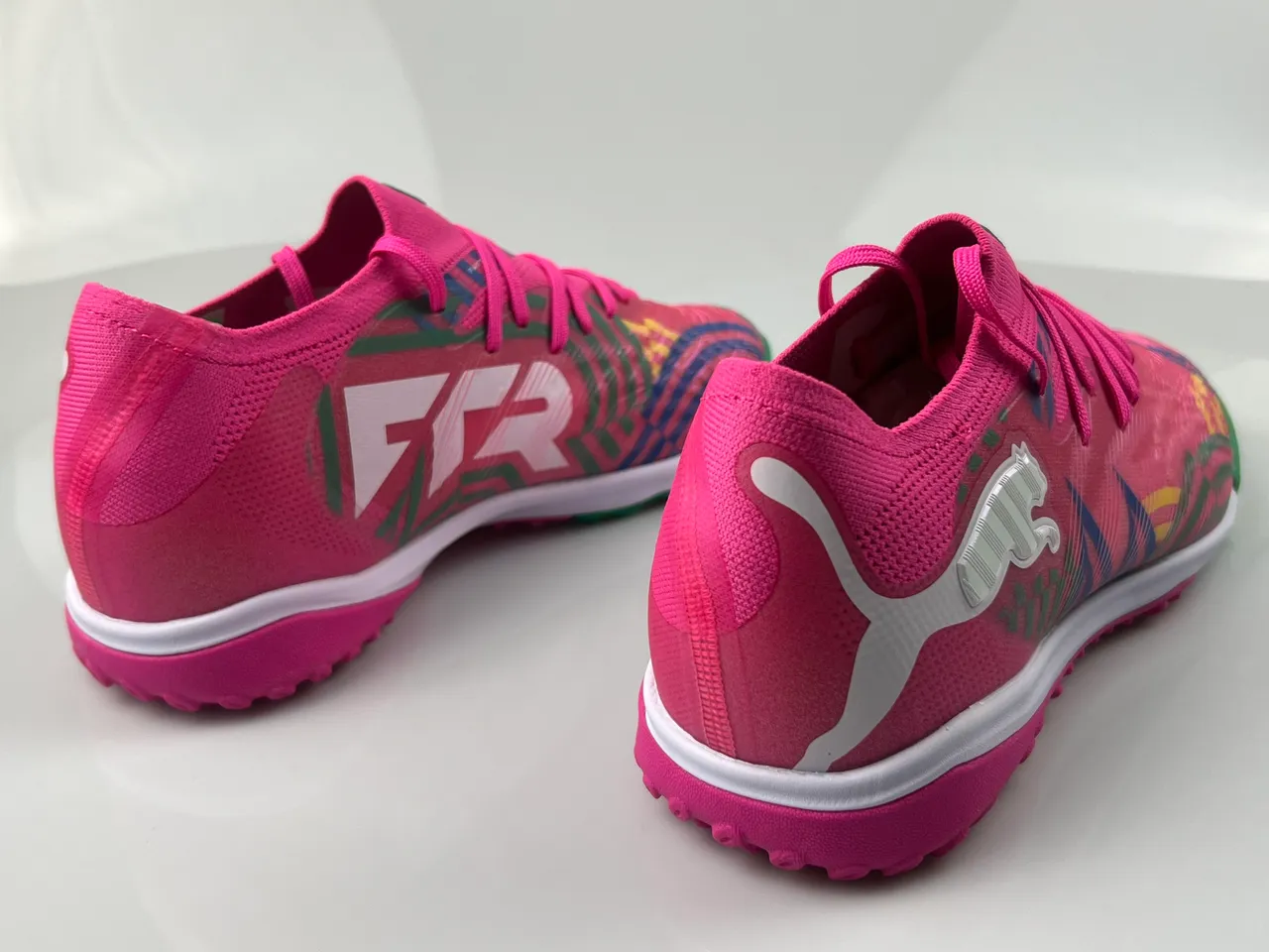 Puma Future Z Rosa Multicolor Tecido Superior Impressão Gráfica Relvado Sapatos de Futebol 2