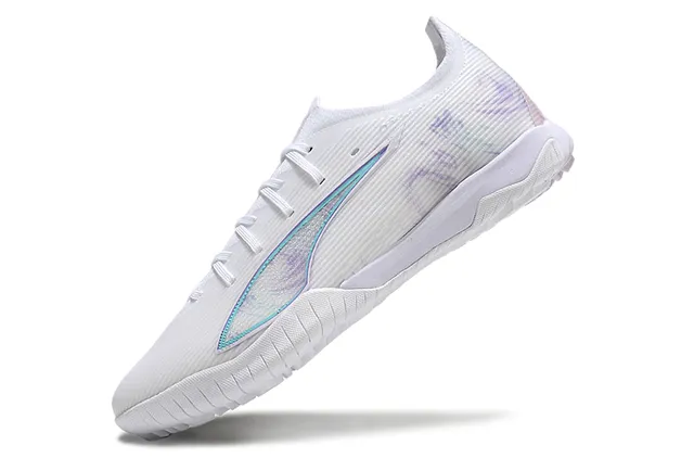 Puma Future Z Branco Roxo Superior sintético acanalado Iridescent Formstrip Relva artificial Sapatos de futebol 3