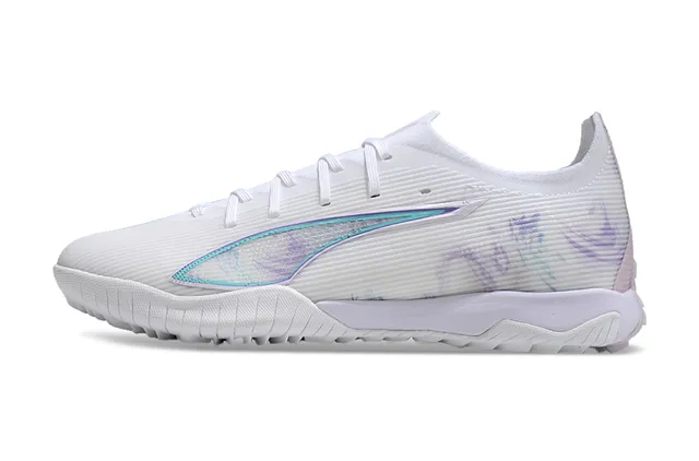 Puma Future Z Branco Roxo Superior sintético acanalado Iridescent Formstrip Relva artificial Sapatos de futebol 7