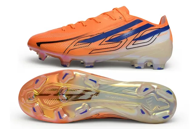 Puma Orange Blue Low-Cut Molded-Stud Firm-Ground Soccer Shoes 6