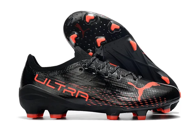 Puma Ultra White Pink Low-Cut Knit Upper Floral Cherry-Blossom Print Firm-Ground Soccer Shoes 6