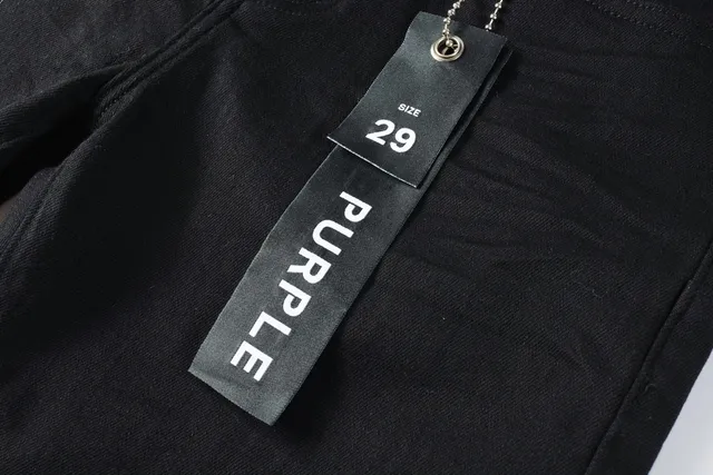 Purple Brand Black Denim Mid-Thigh Shorts 9