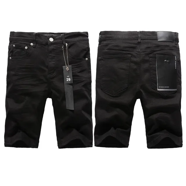 Purple Brand Black Denim Mid-Thigh Shorts 12