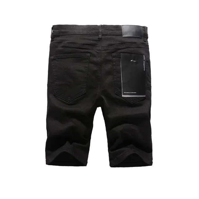 Purple Brand Black Denim Mid-Thigh Shorts 13