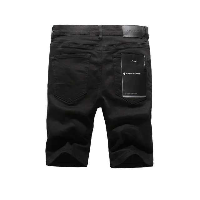 Purple Brand Black Denim Mid-Thigh Shorts 15