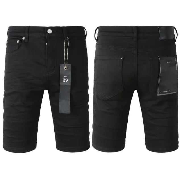 Purple Brand Black Denim Mid-Thigh Shorts 18