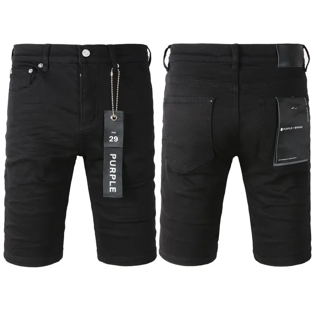 Purple Brand Black Denim Mid-Thigh Shorts 20