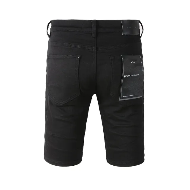 Purple Brand Black Denim Mid-Thigh Shorts 21