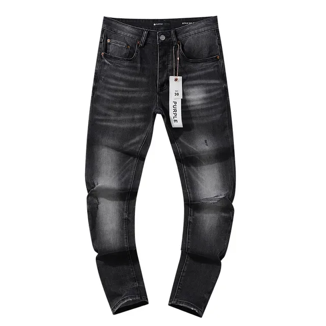 Purple Brand Distressed Black Wash Slim-Fit Jeans 2